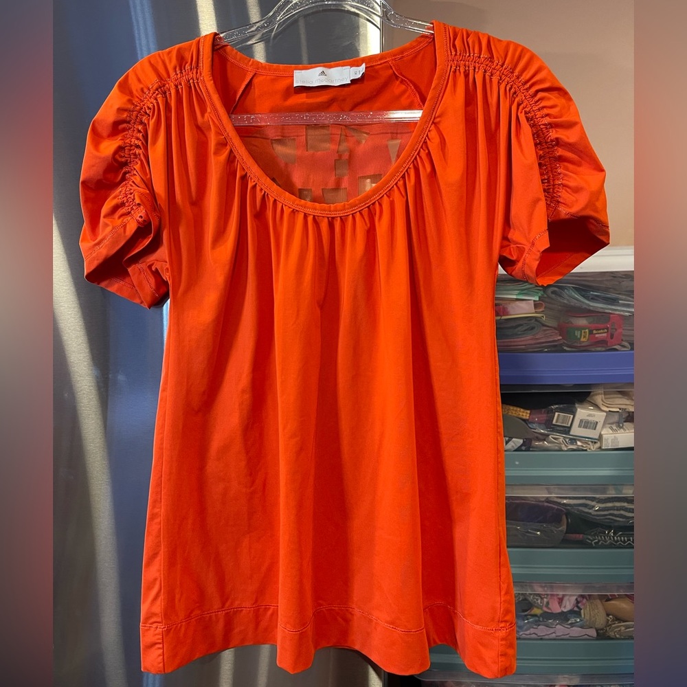ADIDAS by STELLA MCCARTNEY Scoop Neck Mesh Detail Top size XS